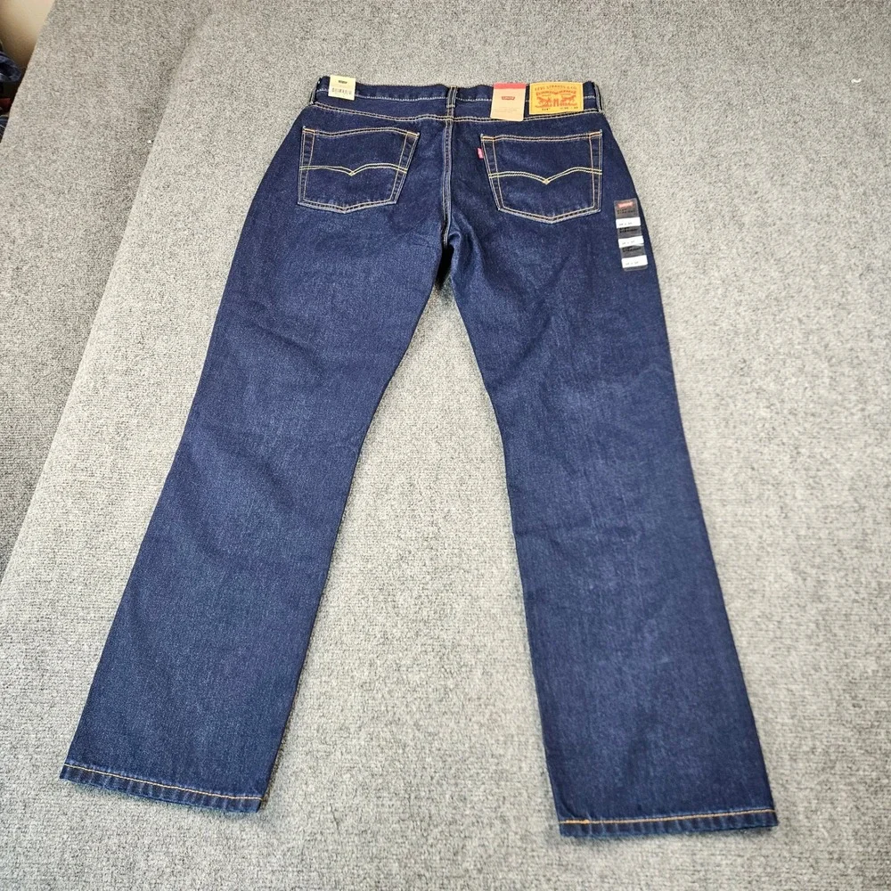 Levis 514 Straight Fit Mens Jeans 36x30 Dark Indigo Blue Denim 00514-3167 NWT